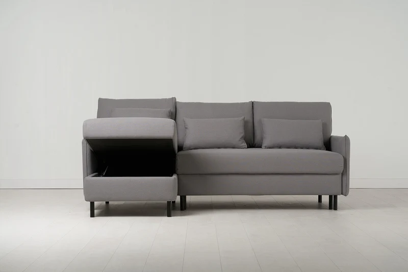 Model 12 Dreisitzer-Schlafsofa mit Chaiselongue links, Risso