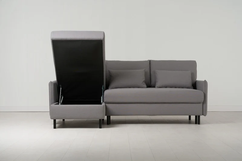 Model 12 Dreisitzer-Schlafsofa mit Chaiselongue links, Risso