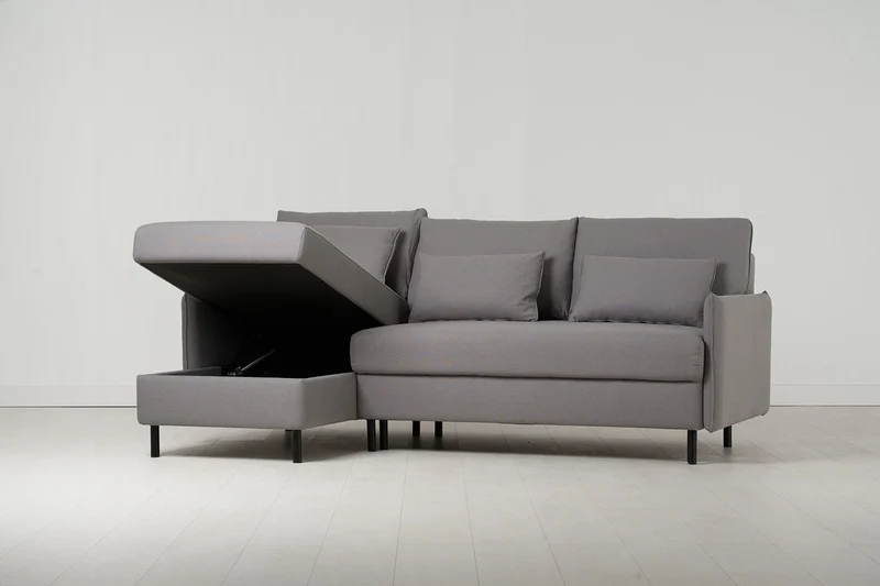 Model 12 Dreisitzer-Schlafsofa mit Chaiselongue links, Risso