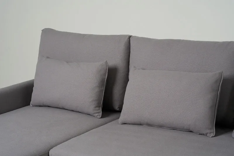 Model 12 Dreisitzer-Schlafsofa mit Chaiselongue links, Risso