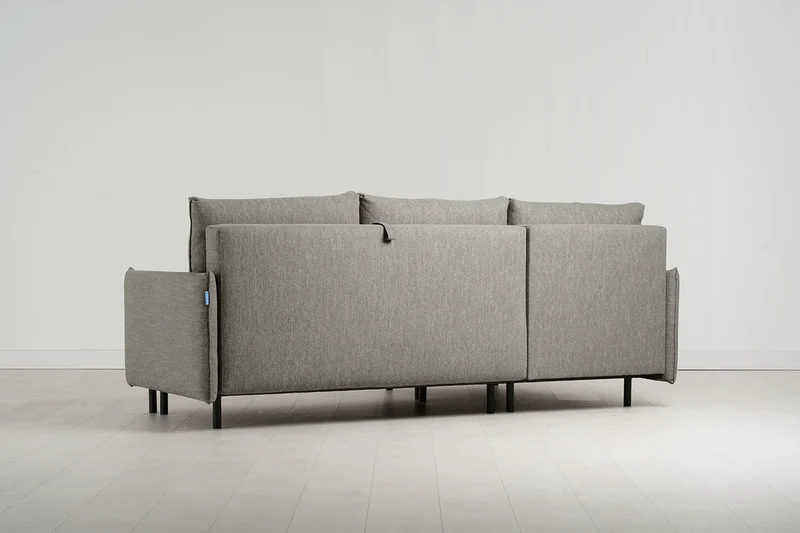 Model 12 Dreisitzer-Sofa mit Chaiselongue links, Schattengrau