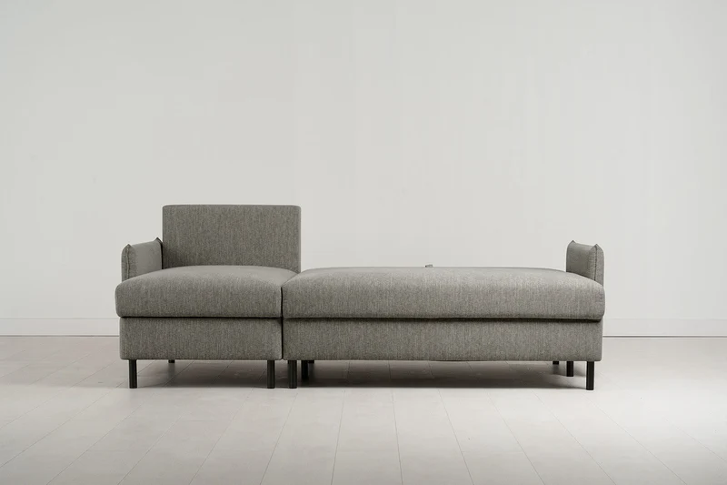 Model 12 Dreisitzer-Sofa mit Chaiselongue links, Schattengrau