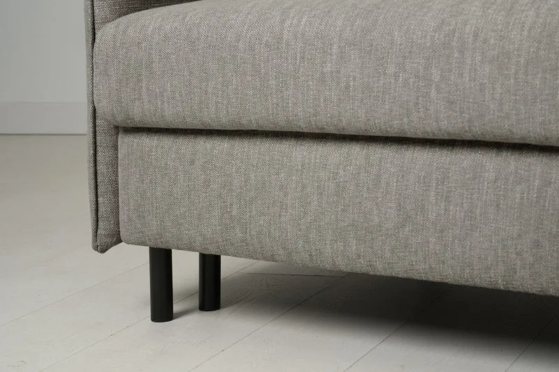 Model 12 Dreisitzer-Sofa mit Chaiselongue links, Schattengrau