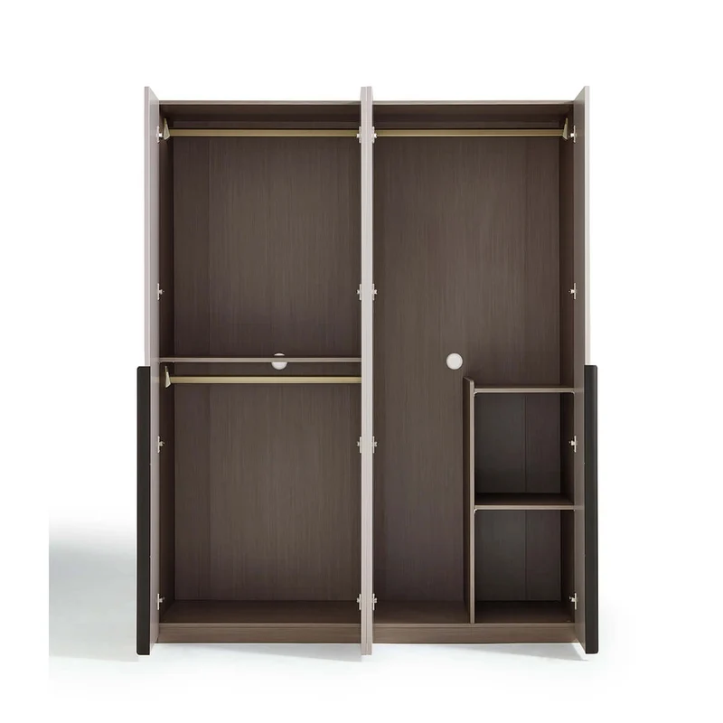 MOE Grey 4 Door Wardrobe