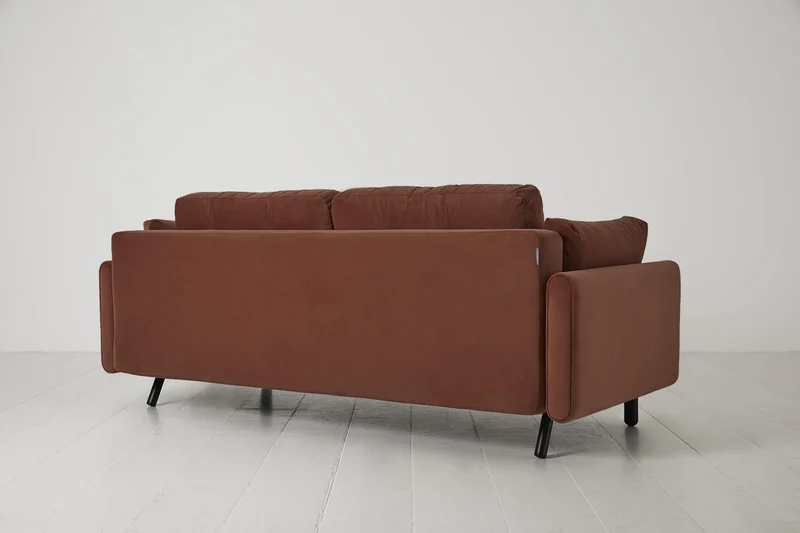 Model 04 Dreisitzer-Schlafsofa, Ziegelrot