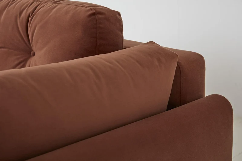 Model 04 Dreisitzer-Schlafsofa, Ziegelrot