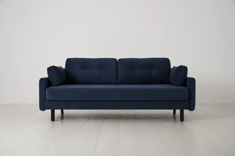 Model 04 Dreisitzer-Schlafsofa, Blaugrün