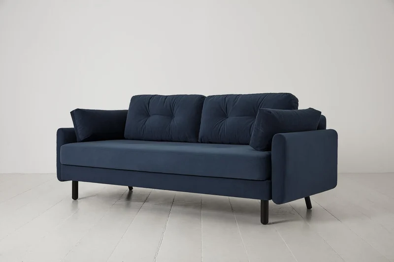 Model 04 Dreisitzer-Schlafsofa, Blaugrün