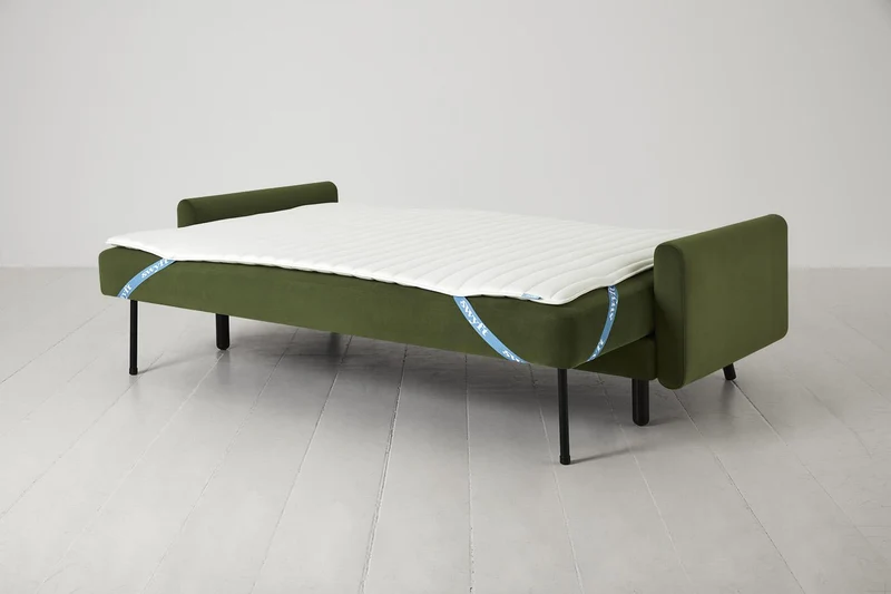 Model 04 Dreisitzer-Schlafsofa, Laubgrün