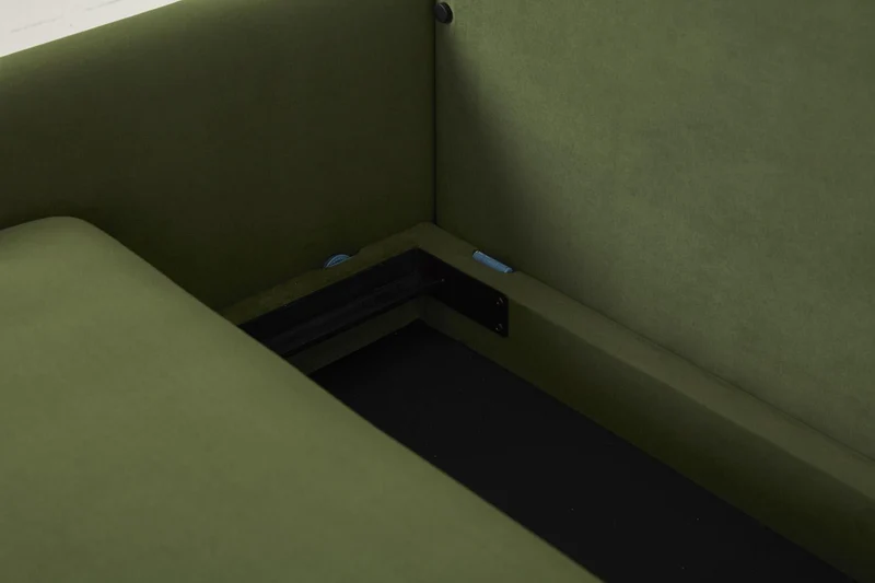 Model 04 Dreisitzer-Schlafsofa, Laubgrün