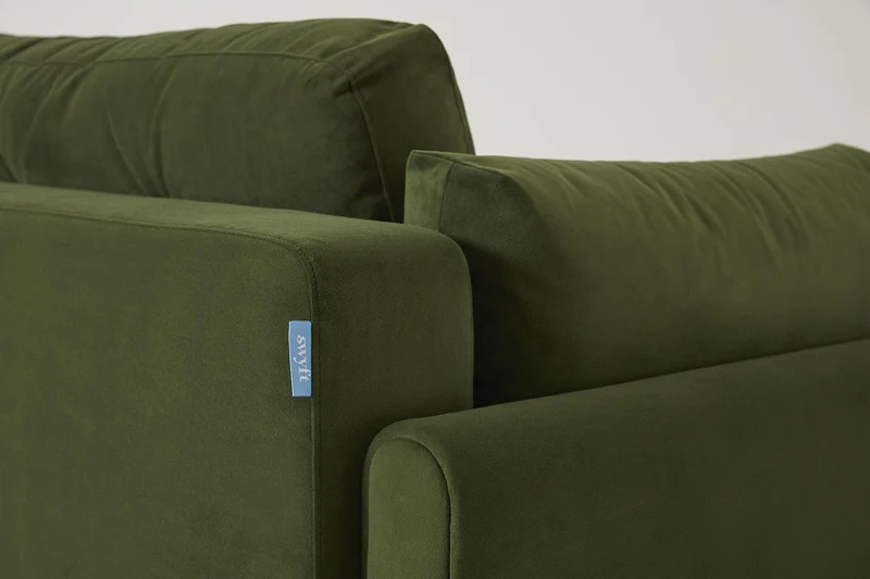 Model 04 Dreisitzer-Schlafsofa, Laubgrün