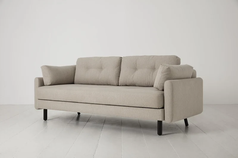 Model 04 Dreisitzer-Schlafsofa, Steingrau