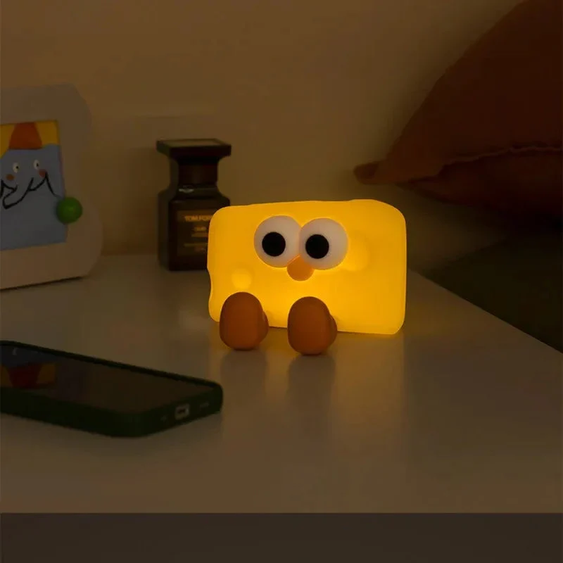 Silicone Cheese Small Night Lamp Cute Home Decor