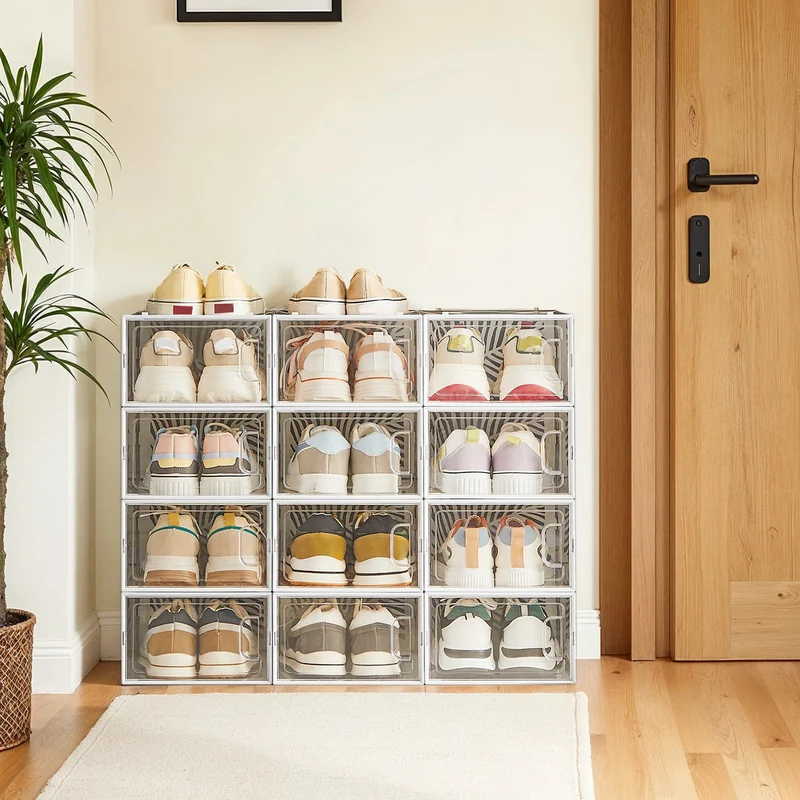 Faltbare Schuhboxen für Schuhe bis Größe 44,