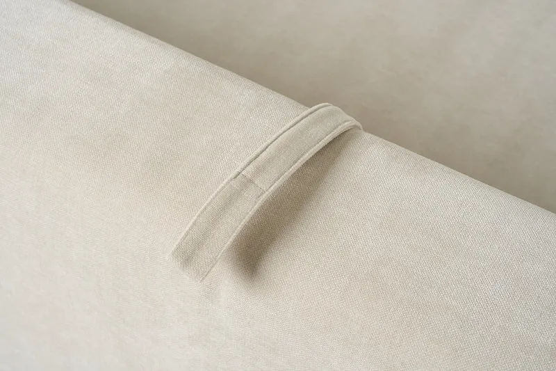 Model 12 Dreisitzer-Schlafsofa mit Chaiselongue links, Kreideweiß