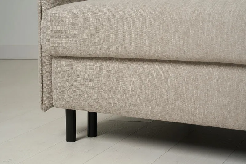 Model 12 Dreisitzer-Schlafsofa mit Chaiselongue links, Steingrau