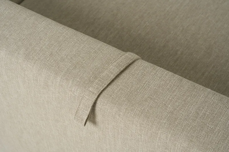 Model 12 Dreisitzer-Schlafsofa mit Chaiselongue links, Steingrau