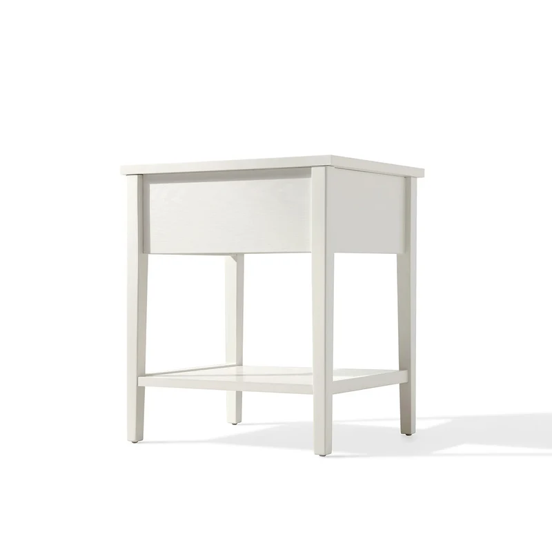 Minimalist Cream Storage Bedside Table