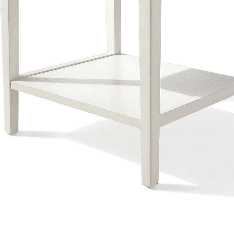 Minimalist Cream Storage Bedside Table