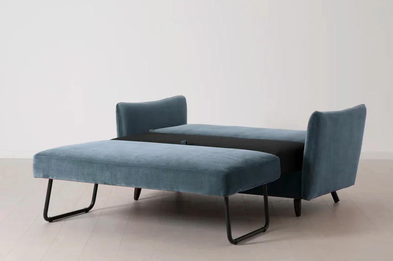Model 08 Zweisitzer-Schlafsofa , Wasserblau