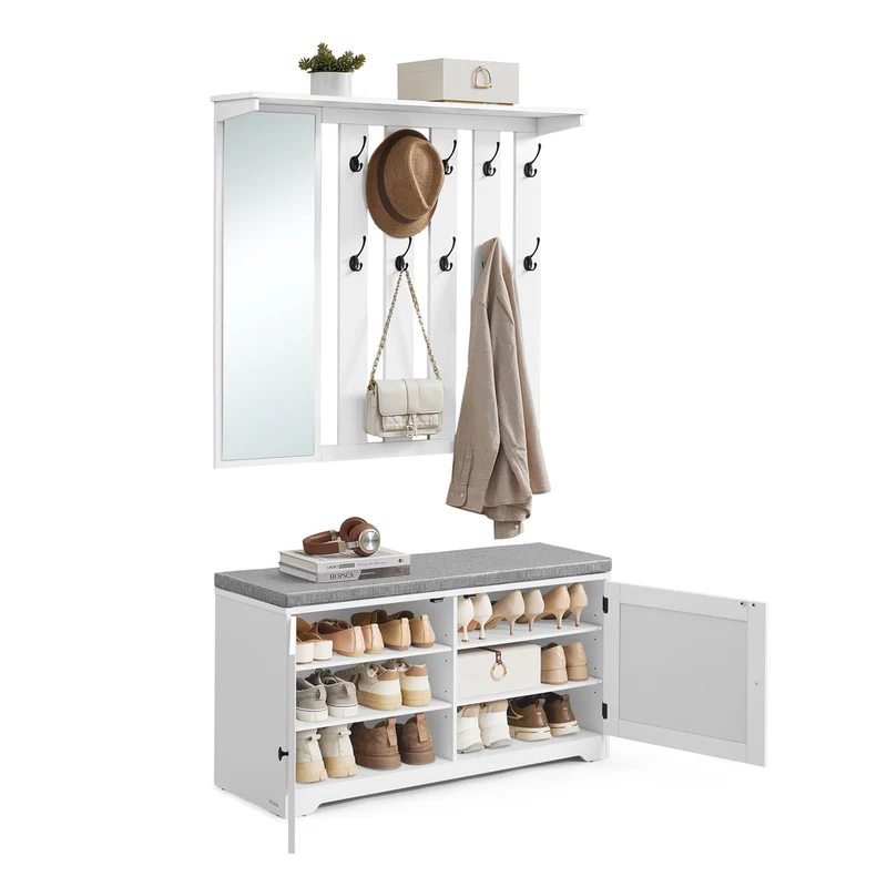 Schuhbank Wandgarderobe Set