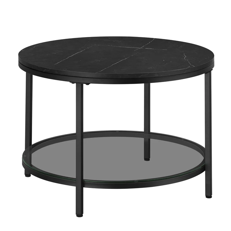 Couchtisch mit 2 Ablagen für Wohnzimmer