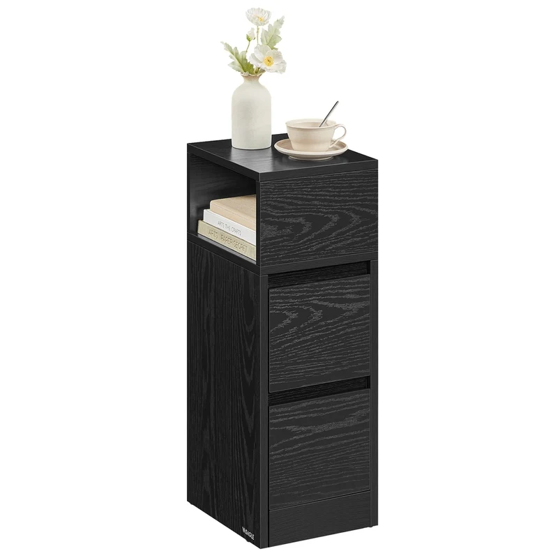 Schmaler Nachttisch mit 2 Schubladen