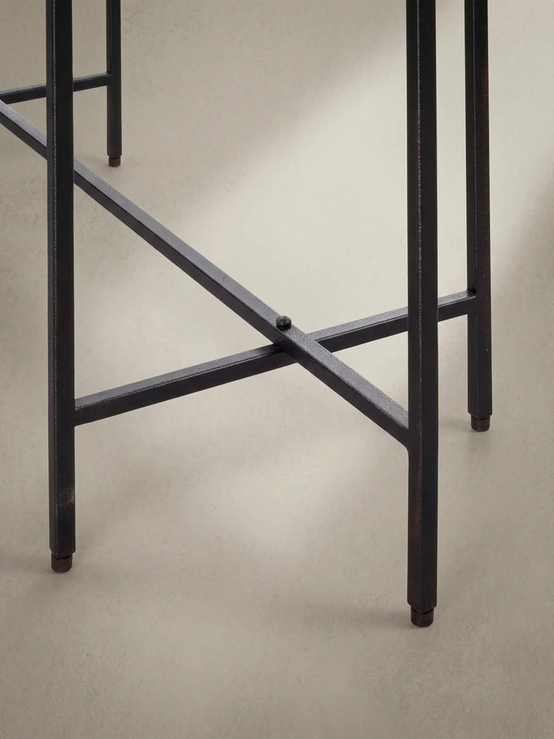 Konsolentisch – Schwarz/Glas, 90x29x85 cm, Metallgestell, mit abnehmbaren Tischplatten