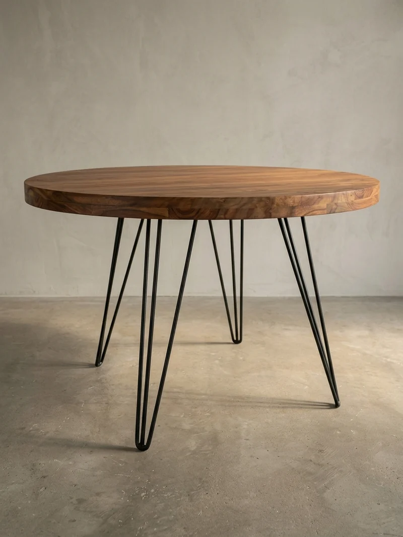 Esszimmertisch – Rund Massivholz 120 cm Landhausstil