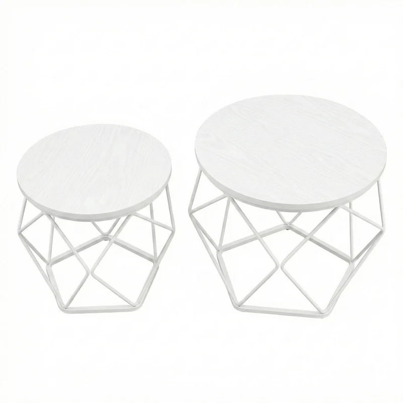 Couchtisch rund, 2er Set, Wohnzimmertisch