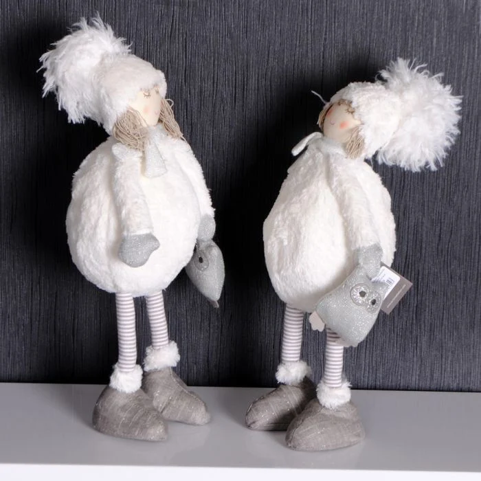 SIA Wintermädchen mit Eulentasche 44cm Weihnachten Figur