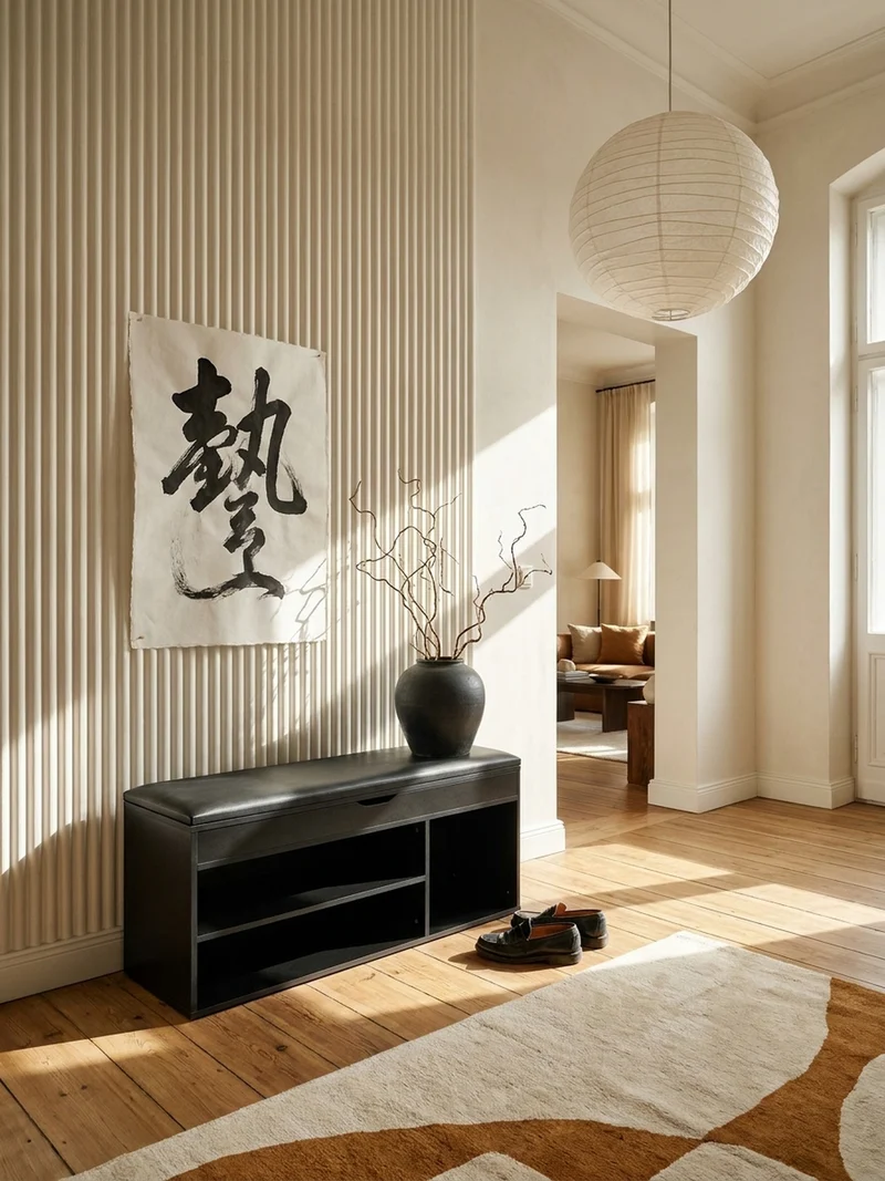 Schuhbank – Kunstleder/Holz, 104x51x32 cm, Schwarz, mit Stauraum