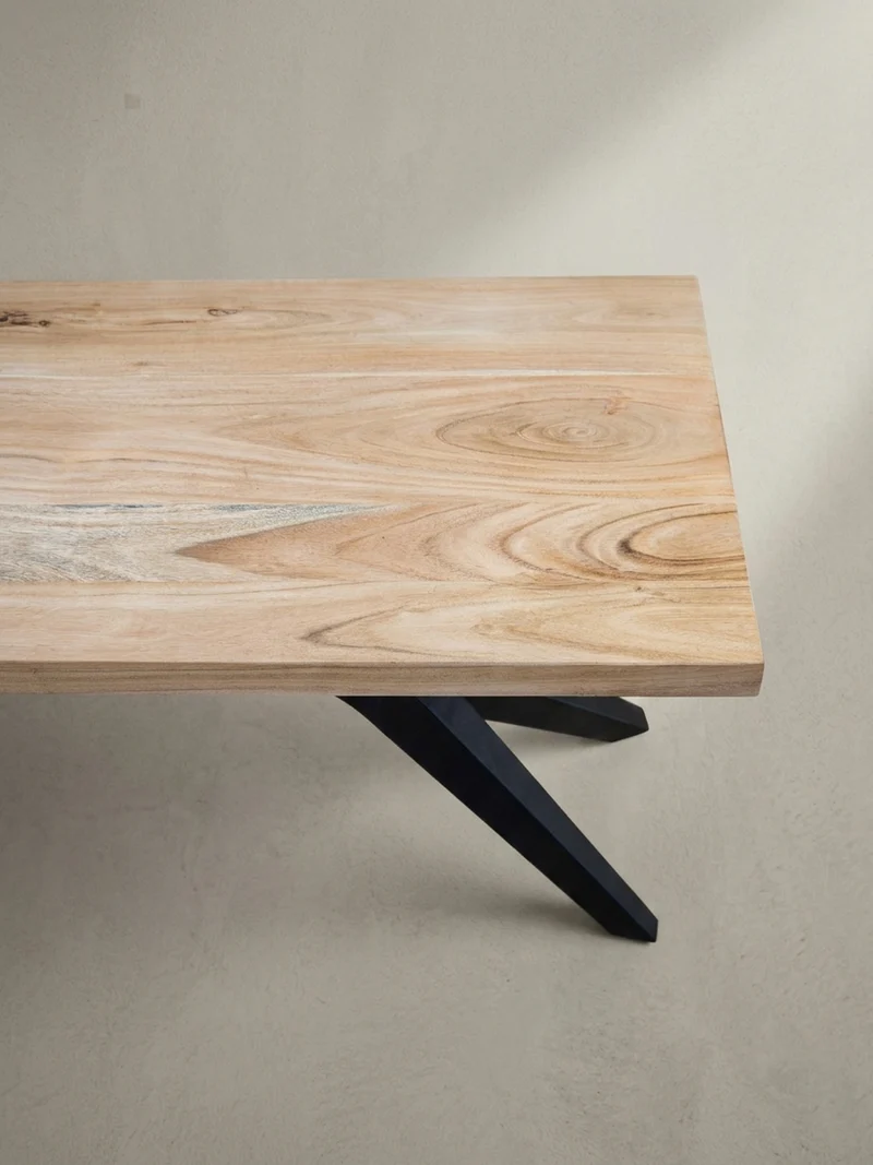 Esszimmerbank Massivholz Metall Loft-Stil