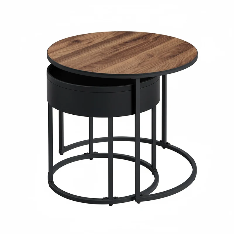 Couchtisch rund 2er Set