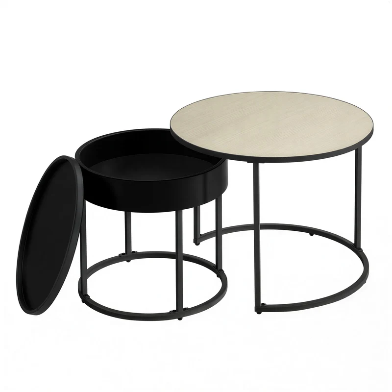 Couchtisch rund 2er Set