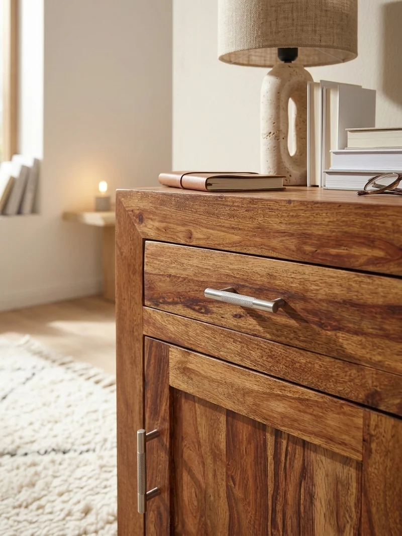 Nachttisch Massivholz Schublade Tür Landhausstil