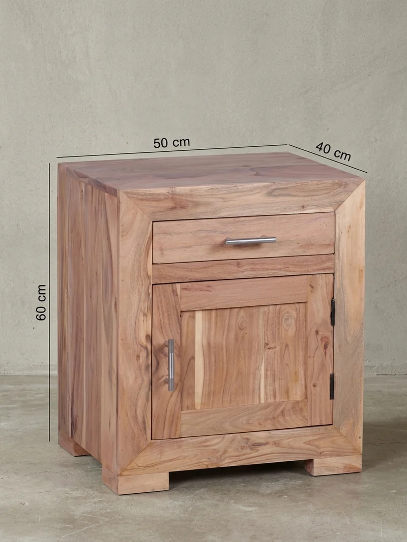 Nachttisch Massivholz Schublade Tür Landhausstil