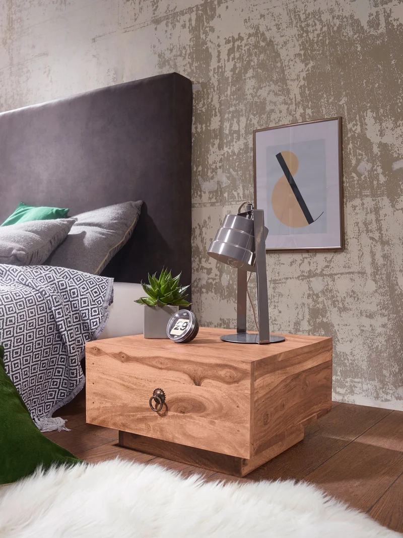 Nachttisch Massivholz Schublade Landhausstil Handgefertigt