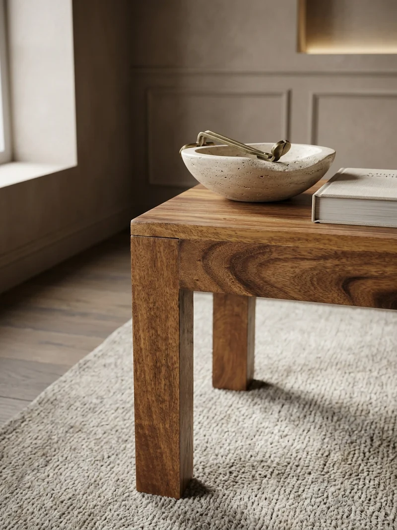 Couchtisch Massivholz Handgefertigt Edelholz Design