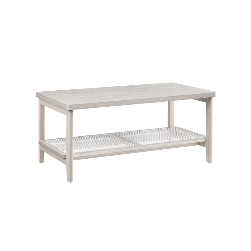 Couchtisch 2 Ebenen mit Stauraum Boho-Stil