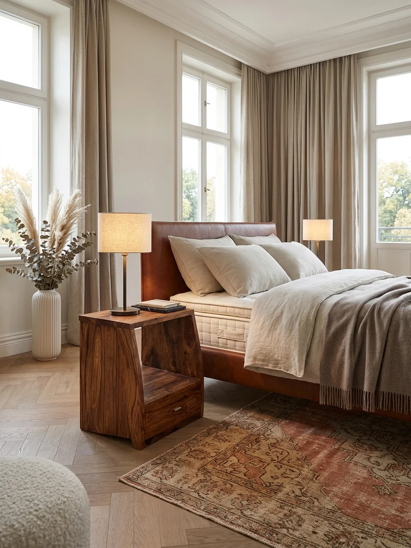 Nachttisch – Massivholz, Schublade & Ablage, Landhausstil