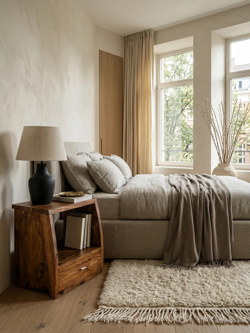 Nachttisch – Massivholz, Schublade & Ablage, Landhausstil