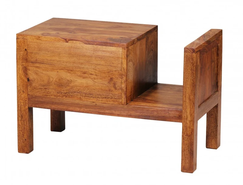 Nachttisch – Massivholz, Landhausstil, Schublade & Ablage