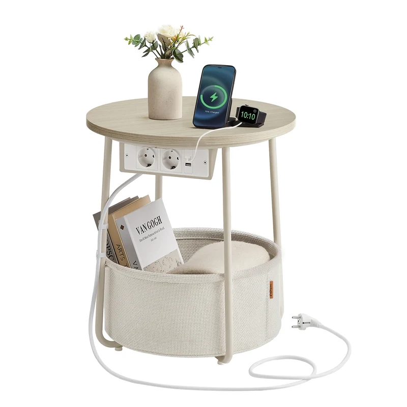 Beistelltisch mit Ladestation und Steckdose