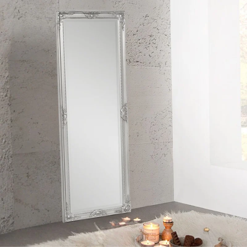Spiegel LEANDOS barock silber-antik 180x70cm Holzrahmen
