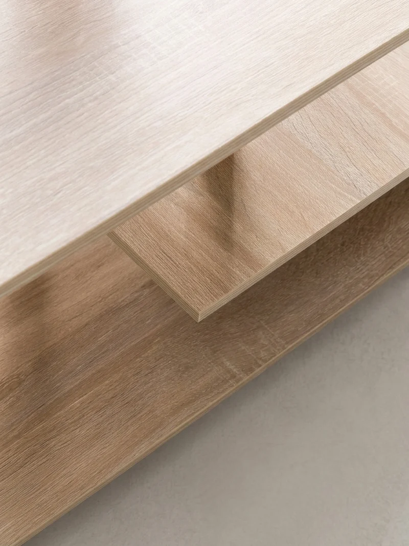 Couchtisch Eleganza in Grau, Melaminharzbeschichtung, mit geräumigen Ablageflächen