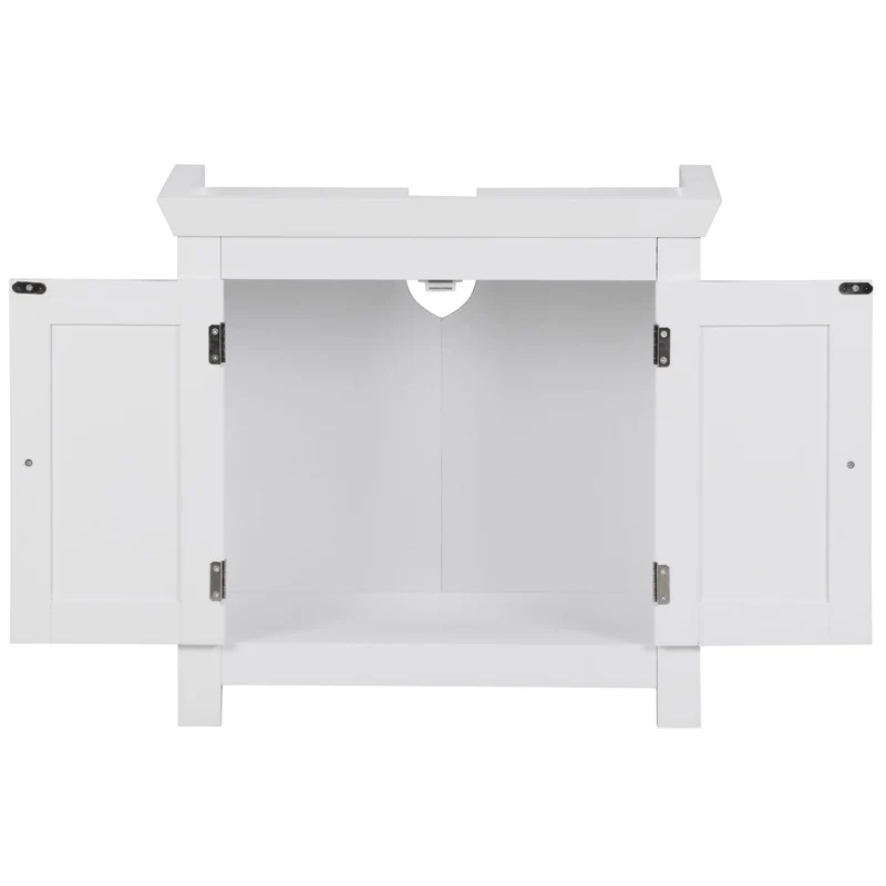 Waschbeckenunterschrank Weiß 50x25x41 cm im Landhausstil aus MDF