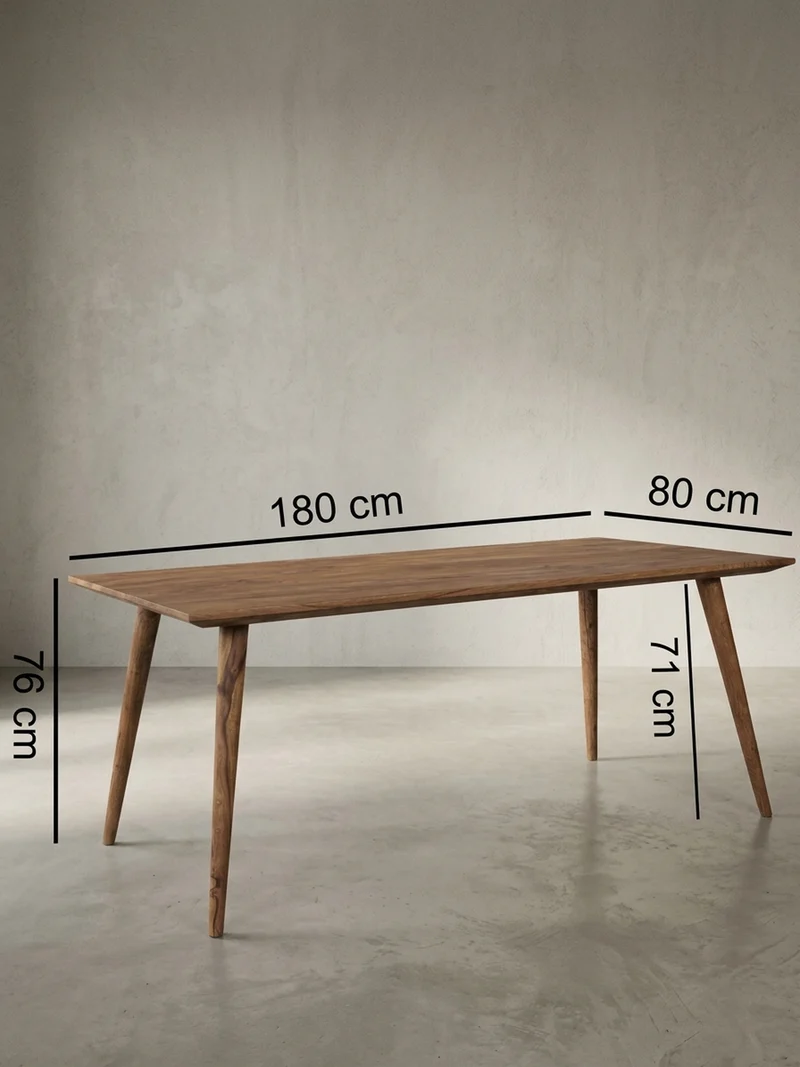 Esstisch Massivholz Braun Landhausstil Handgefertigt