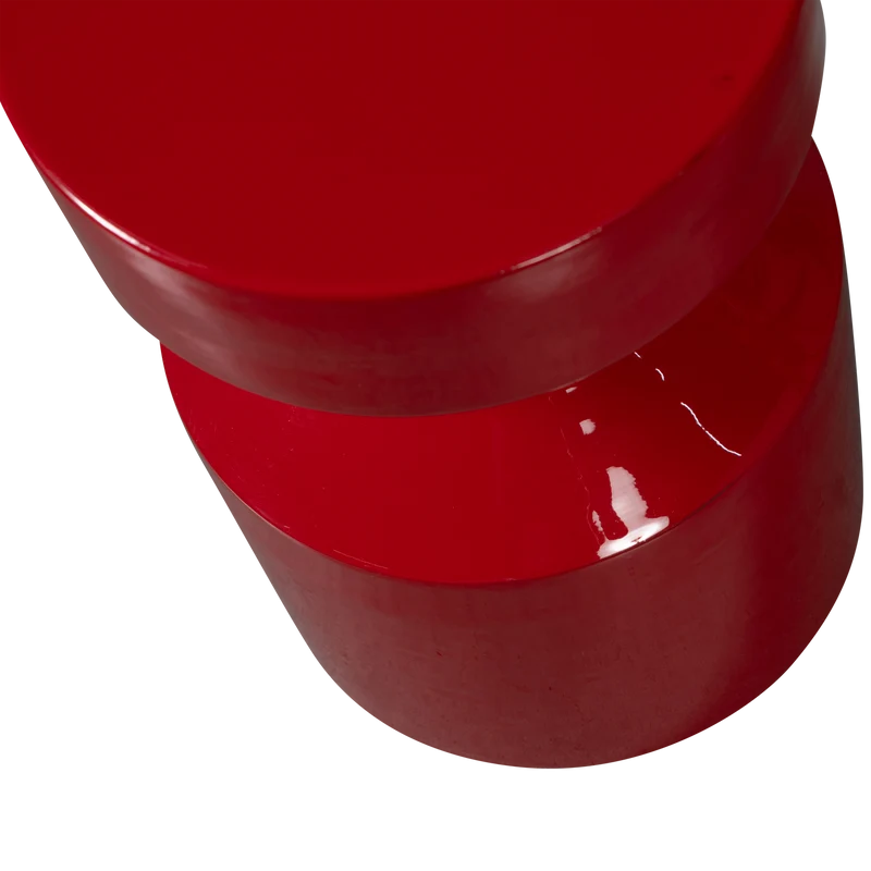 Ferry beistelltisch metall rot