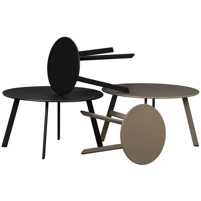 Fer beistelltisch garten metall schwarz ø70 cm